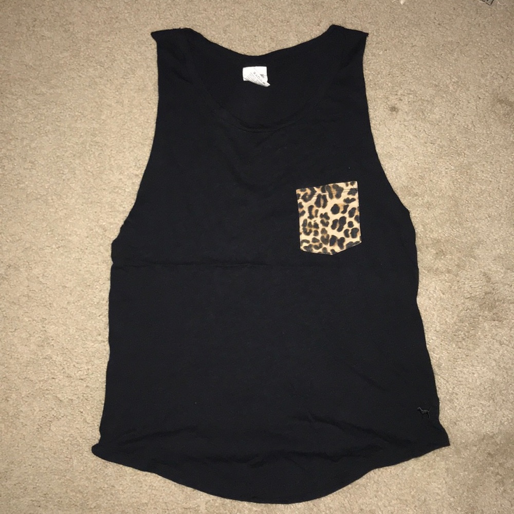 PINK cut-off tank top